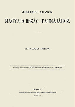 Jellemző adatok Magyarország faunájához termékhez kapcsolódó kép