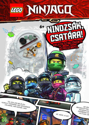 LEGO Ninjago - Nindzsák, csatára! - Kreatív színezőkönyv képregénnyel! - Ajándék Cole minifigurával termékhez kapcsolódó kép