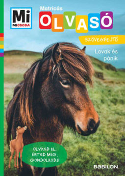 Lovak és pónik - Mi Micsoda Olvasó - Matricás szövegfejtő - Olvasd el, értsd meg, gondolkodj! termékhez kapcsolódó kép