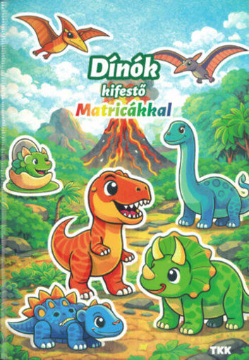 Dínók kifestő - Matricákkal termékhez kapcsolódó kép