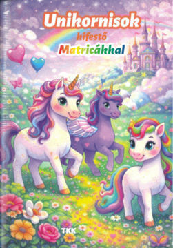 Unikornisok kifestő - Matricákkal termékhez kapcsolódó kép