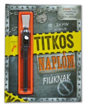 Titkos naplóm - Fiúknak - Ajándék toll láthatatlan tintával és UV-lámpával termékhez kapcsolódó kép