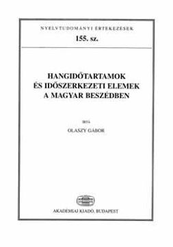 Hangidőtartamok és időszerkezeti elemek a magyar beszédben termékhez kapcsolódó kép