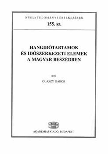 Hangidőtartamok és időszerkezeti elemek a magyar beszédben termékhez kapcsolódó kép