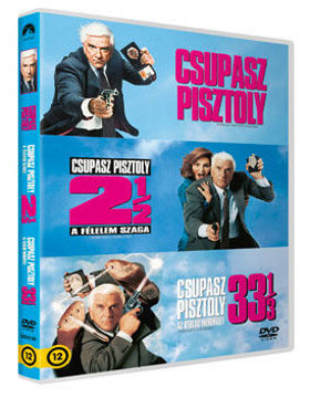 A Csupasz pisztoly trilógia (3 DVD) (a borítón feltüntetettekkel ellentétben az első két rész magyar szinkront nem tartalmaz) termékhez kapcsolódó kép