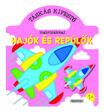 Táskás kifestő matricákkal - Hajók és repülők termékhez kapcsolódó kép