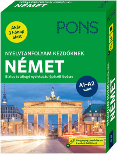 PONS Nyelvtanfolyam kezdőknek - Német (könyv+pendrive+online) - Biztos és átfogó nyelvtudás lépésről lépésre - Akár 3 hónap alatt termékhez kapcsolódó kép