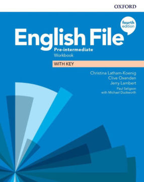 English File 4E Pre-intermediate Workbook with key termékhez kapcsolódó kép