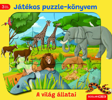 Játékos puzzle-könyvem: A világ állatai termékhez kapcsolódó kép