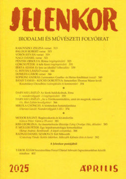 Jelenkor - Irodalmi és művészeti folyóirat - 2025. április termékhez kapcsolódó kép