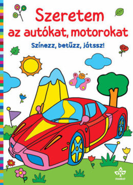 Szeretem az autókat, motorokat - Színezz, betűzz, játssz! termékhez kapcsolódó kép