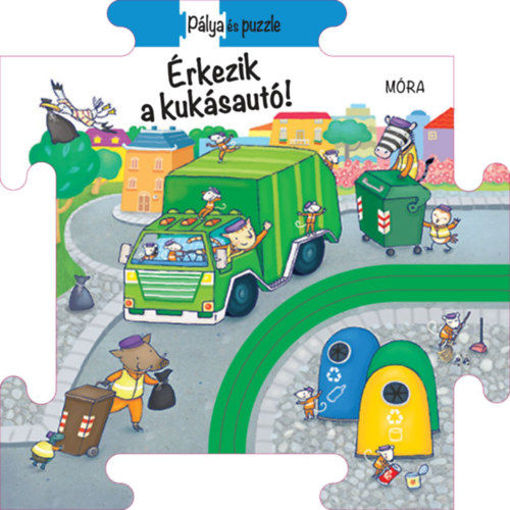Puzzle és pálya - Érkezik a kukásautó termékhez kapcsolódó kép